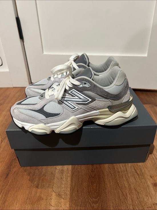 New Balance Other - New Balance 9060 Gray & Cream Mesh Suede Sneakers